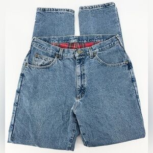 Vintage Made In USA L.L. Bean Men's Insulated Denim Jeans Union Made 36x34